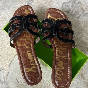 Authentic Sam Edelman Bay Slide Sandals - BLACK 8 1/2